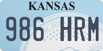 KS license plate 986HRM