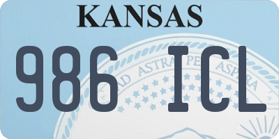 KS license plate 986ICL