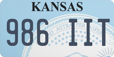 KS license plate 986IIT