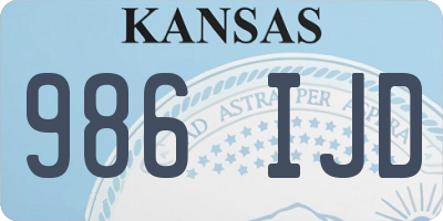 KS license plate 986IJD