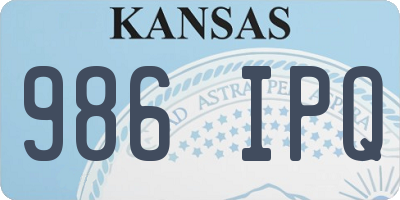 KS license plate 986IPQ
