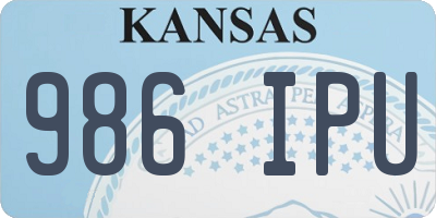 KS license plate 986IPU