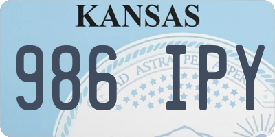 KS license plate 986IPY
