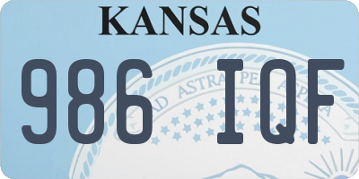 KS license plate 986IQF