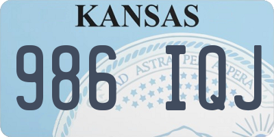 KS license plate 986IQJ