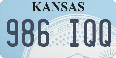 KS license plate 986IQQ