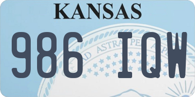 KS license plate 986IQW
