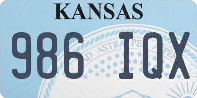 KS license plate 986IQX