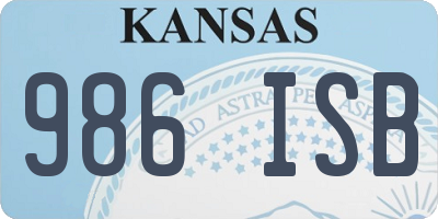 KS license plate 986ISB