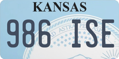 KS license plate 986ISE