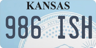 KS license plate 986ISH