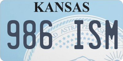 KS license plate 986ISM