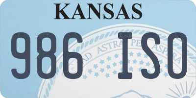 KS license plate 986ISO