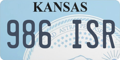 KS license plate 986ISR