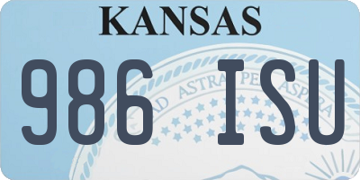 KS license plate 986ISU