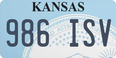 KS license plate 986ISV