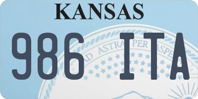 KS license plate 986ITA