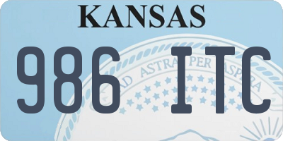 KS license plate 986ITC