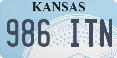 KS license plate 986ITN