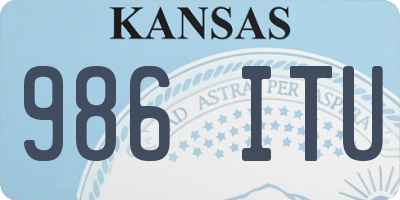 KS license plate 986ITU