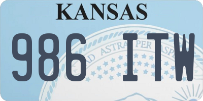 KS license plate 986ITW