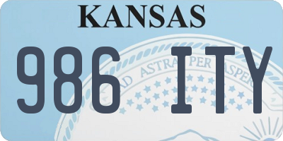 KS license plate 986ITY