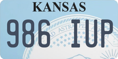 KS license plate 986IUP