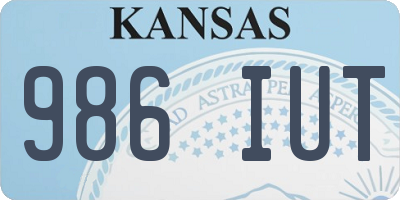 KS license plate 986IUT