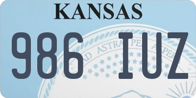 KS license plate 986IUZ