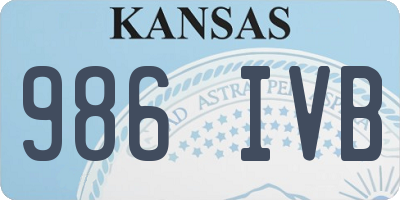 KS license plate 986IVB