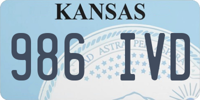 KS license plate 986IVD