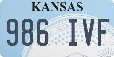 KS license plate 986IVF