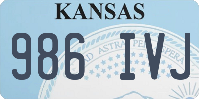 KS license plate 986IVJ