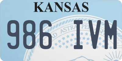 KS license plate 986IVM