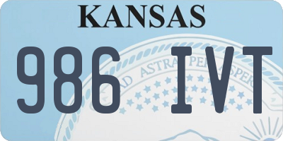 KS license plate 986IVT