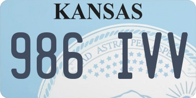 KS license plate 986IVV