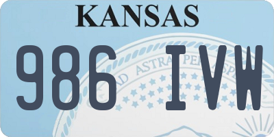 KS license plate 986IVW