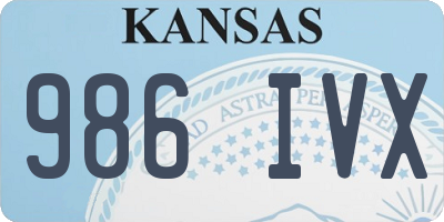 KS license plate 986IVX