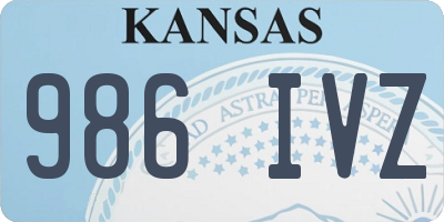 KS license plate 986IVZ