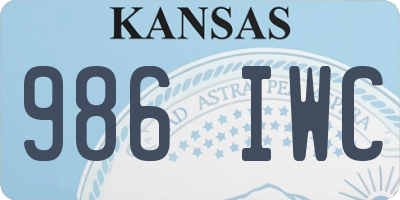 KS license plate 986IWC