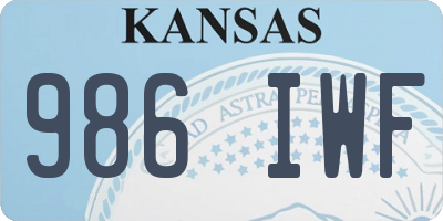 KS license plate 986IWF