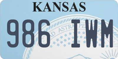 KS license plate 986IWM