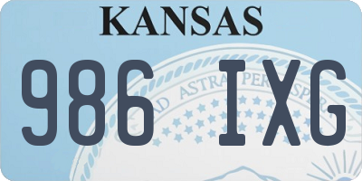 KS license plate 986IXG