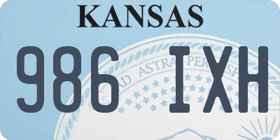 KS license plate 986IXH