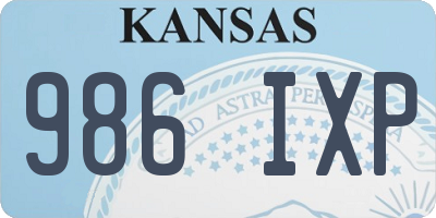 KS license plate 986IXP
