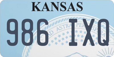 KS license plate 986IXQ