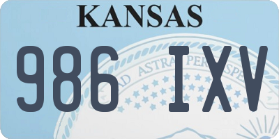 KS license plate 986IXV