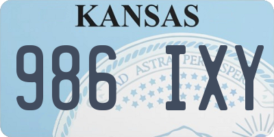 KS license plate 986IXY