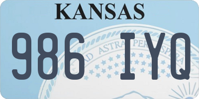 KS license plate 986IYQ