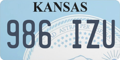 KS license plate 986IZU